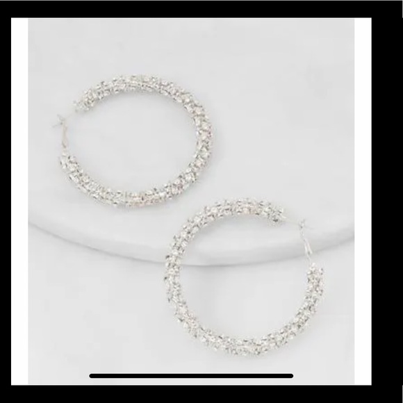 Jewelry - Hoop Rhinestone Earrings